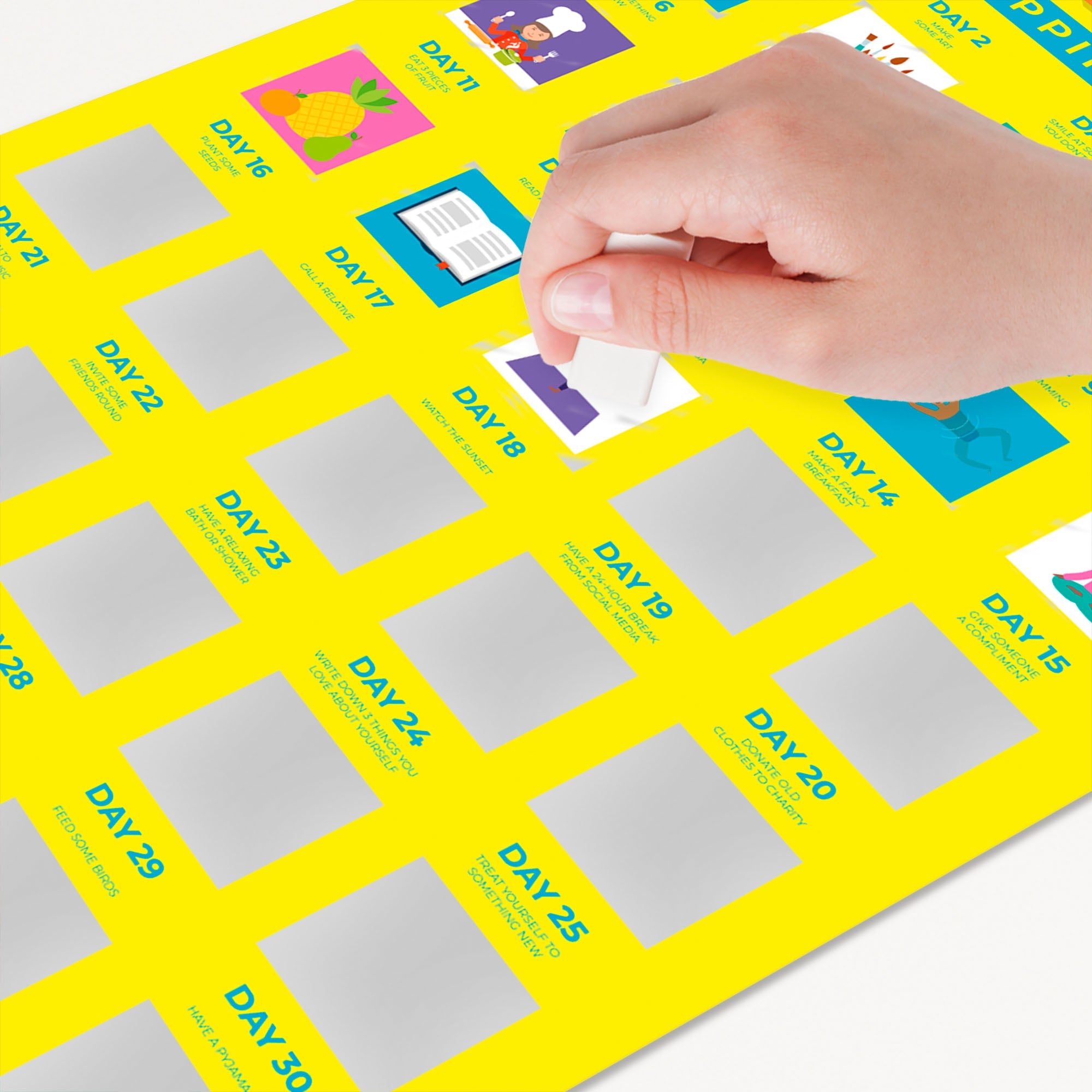 Thirty Day Challenge Scratch Poster - Aaria Tees Aaria Tees