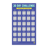 Thirty Day Challenge Scratch Poster - Aaria Tees Aaria Tees