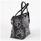 Patterned Paw Faux Leather Handbag - Aaria Tees Aaria Tees