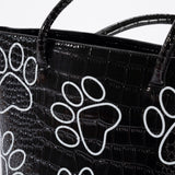 Patterned Paw Faux Leather Handbag - Aaria Tees Aaria Tees