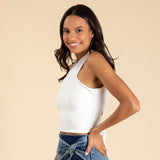 Tie Back Halter Knit Top - Aaria Tees Aaria Tees