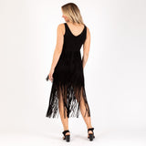 Southern Fringe Faux Suede Dress - Aaria Tees Aaria Tees
