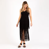 Southern Fringe Faux Suede Dress - Aaria Tees Aaria Tees