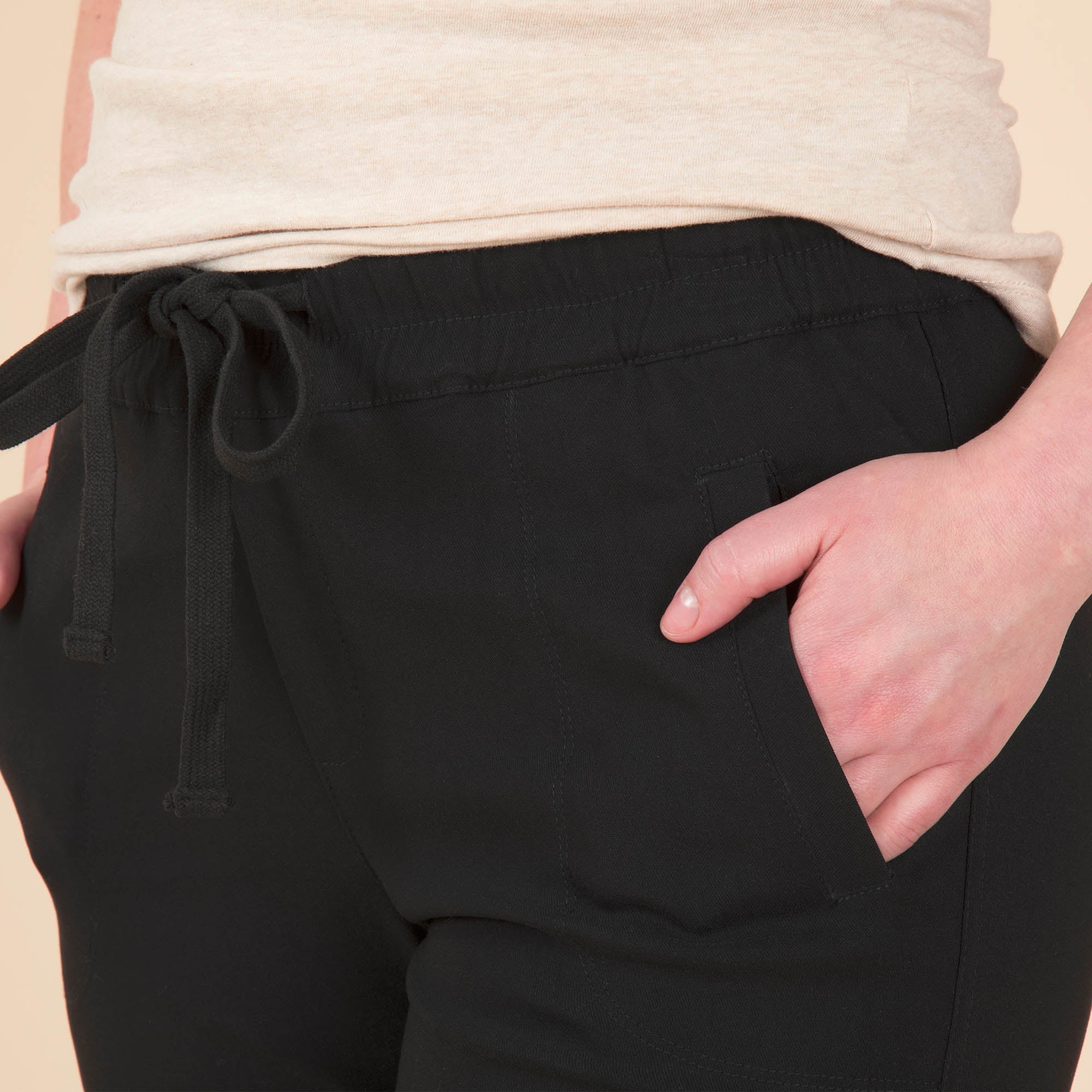 Slim Fit Active Pants with Drawstring Waist - Aaria Tees Aaria Tees