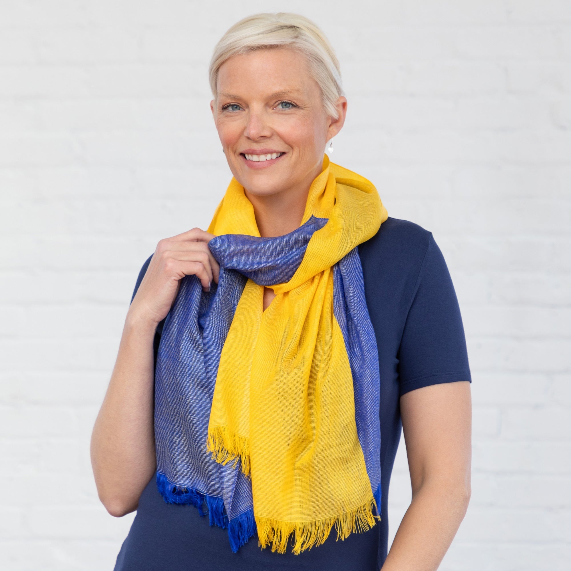 Hope For Ukraine Hand Loomed Scarf - Aaria Tees Aaria Tees