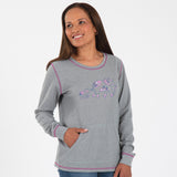 Elephant Contrast Stitch Thermal Top - Aaria Tees Aaria Tees