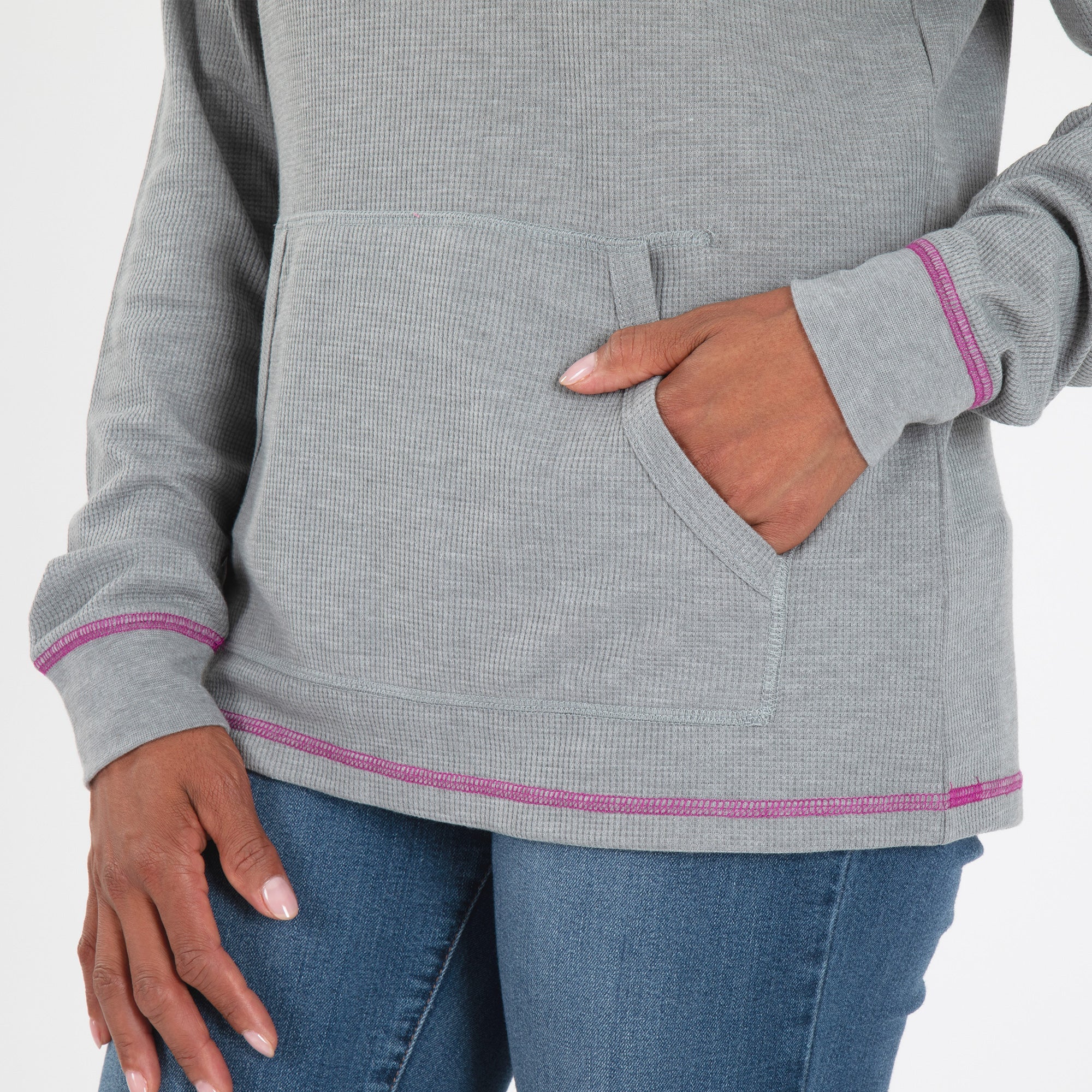 Elephant Contrast Stitch Thermal Top - Aaria Tees Aaria Tees