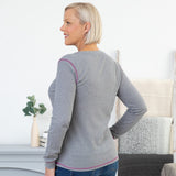 Elephant Contrast Stitch Thermal Top - Aaria Tees Aaria Tees