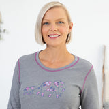 Elephant Contrast Stitch Thermal Top - Aaria Tees Aaria Tees