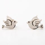 Dove Silhouette Sterling Earrings - Aaria Tees Aaria Tees