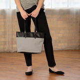 Classic Canvas & Faux Leather Tote - Aaria Tees Aaria Tees