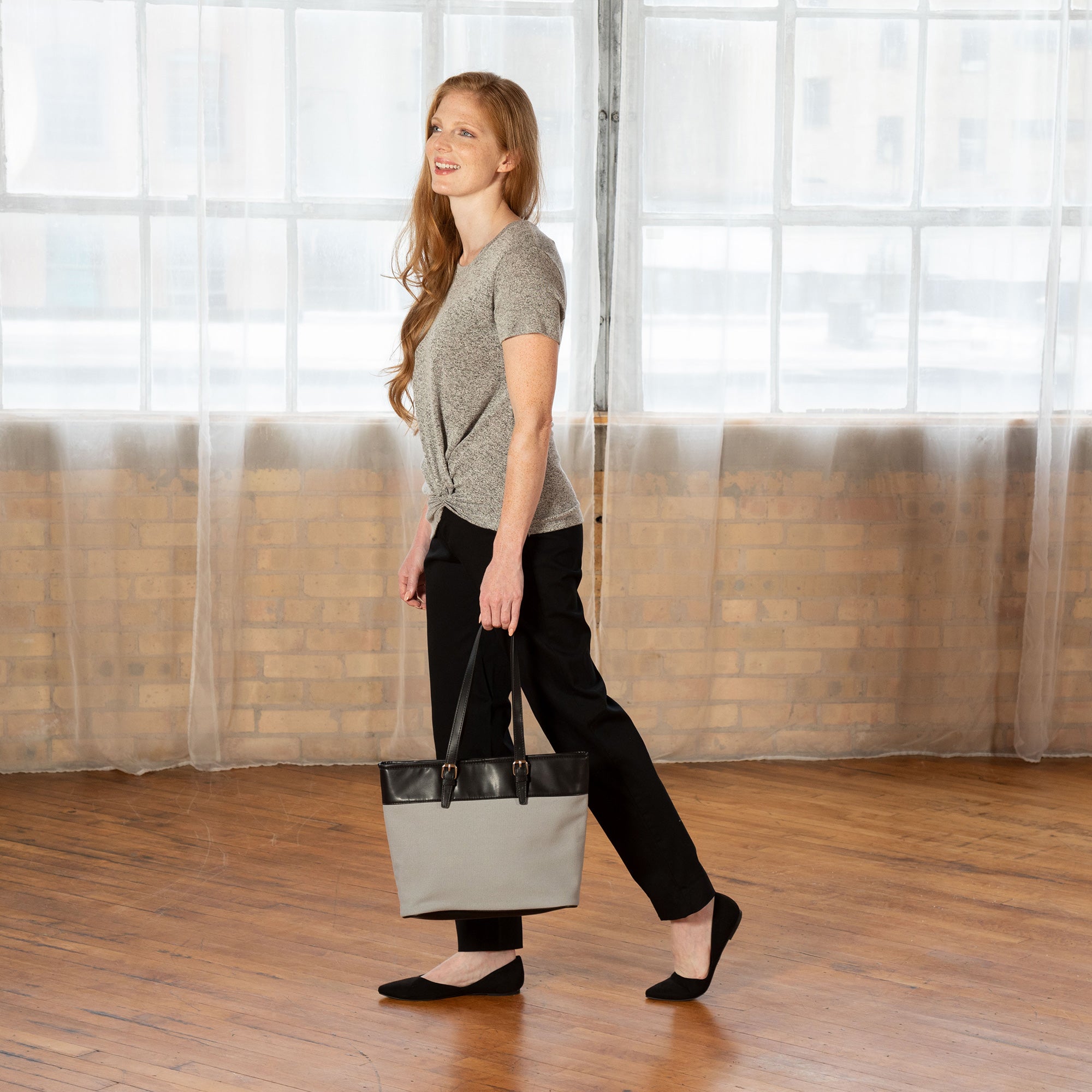 Classic Canvas & Faux Leather Tote - Aaria Tees Aaria Tees