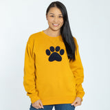 Chenille Paw Print Sweatshirt - Aaria Tees Aaria Tees