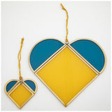 Stand with Ukraine Glass Heart - Aaria Tees Aaria Tees