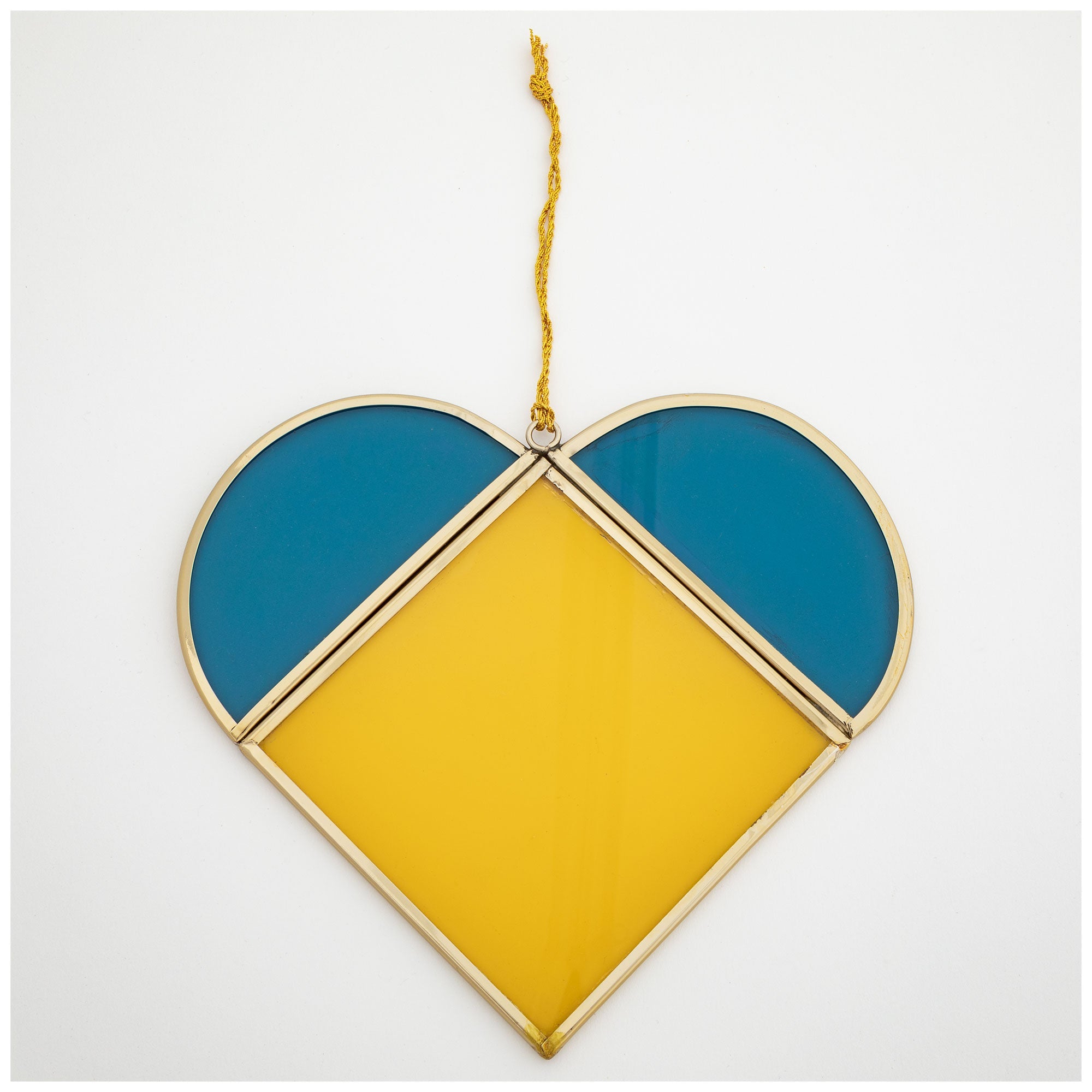 Stand with Ukraine Glass Heart - Aaria Tees Aaria Tees