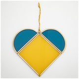 Stand with Ukraine Glass Heart - Aaria Tees Aaria Tees