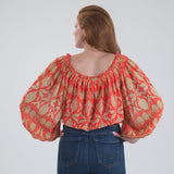 Off-the-Shoulder Concentric Design Top - Aaria Tees Aaria Tees