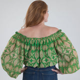 Off-the-Shoulder Concentric Design Top - Aaria Tees Aaria Tees