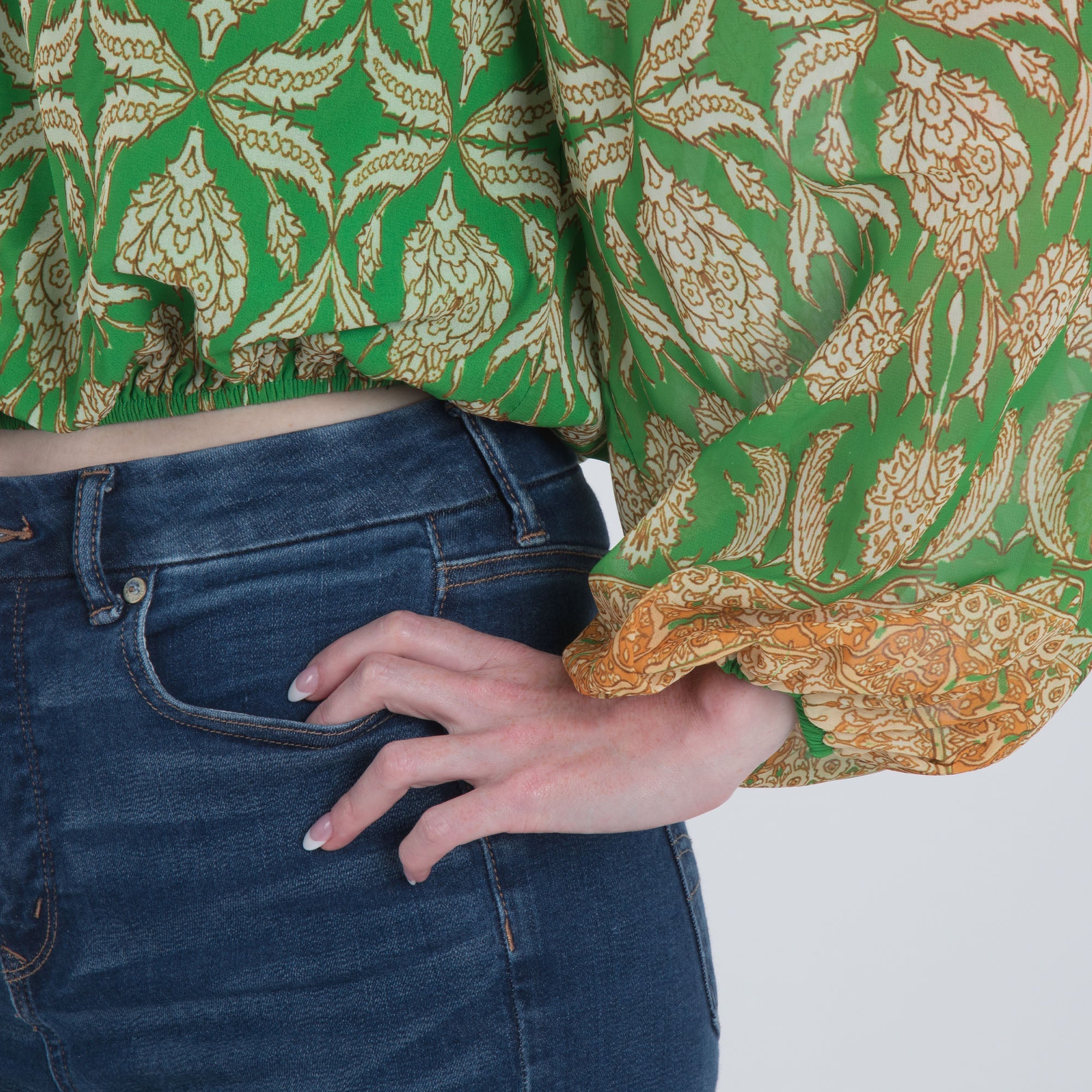Off-the-Shoulder Concentric Design Top - Aaria Tees Aaria Tees