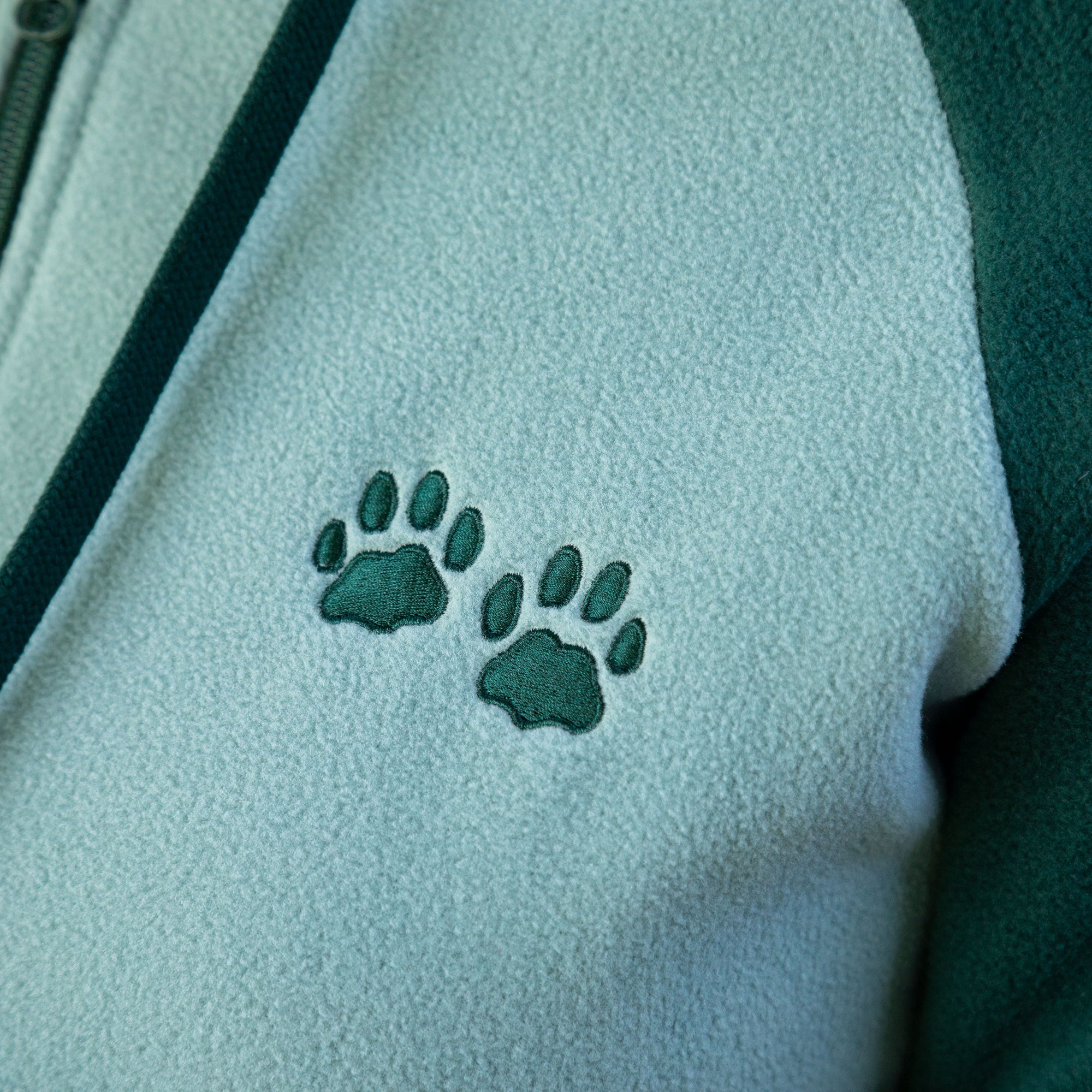 Paw Print Raglan Fleece Jacket - Aaria Tees Aaria Tees