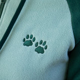 Paw Print Raglan Fleece Jacket - Aaria Tees Aaria Tees