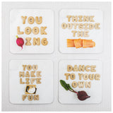 Food Pun Cardboard Coasters - Set of 20 - Aaria Tees Aaria Tees