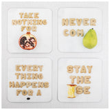 Food Pun Cardboard Coasters - Set of 20 - Aaria Tees Aaria Tees