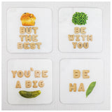 Food Pun Cardboard Coasters - Set of 20 - Aaria Tees Aaria Tees