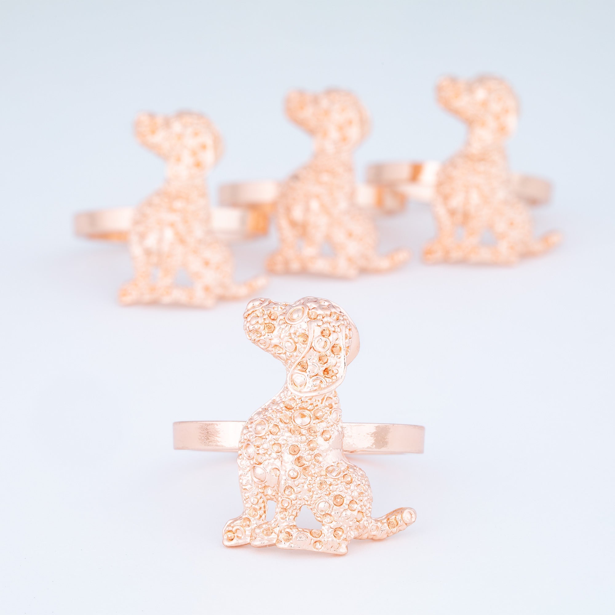 Rose Gold Dog Napkin Holder - Set of 4 - Aaria Tees Aaria Tees
