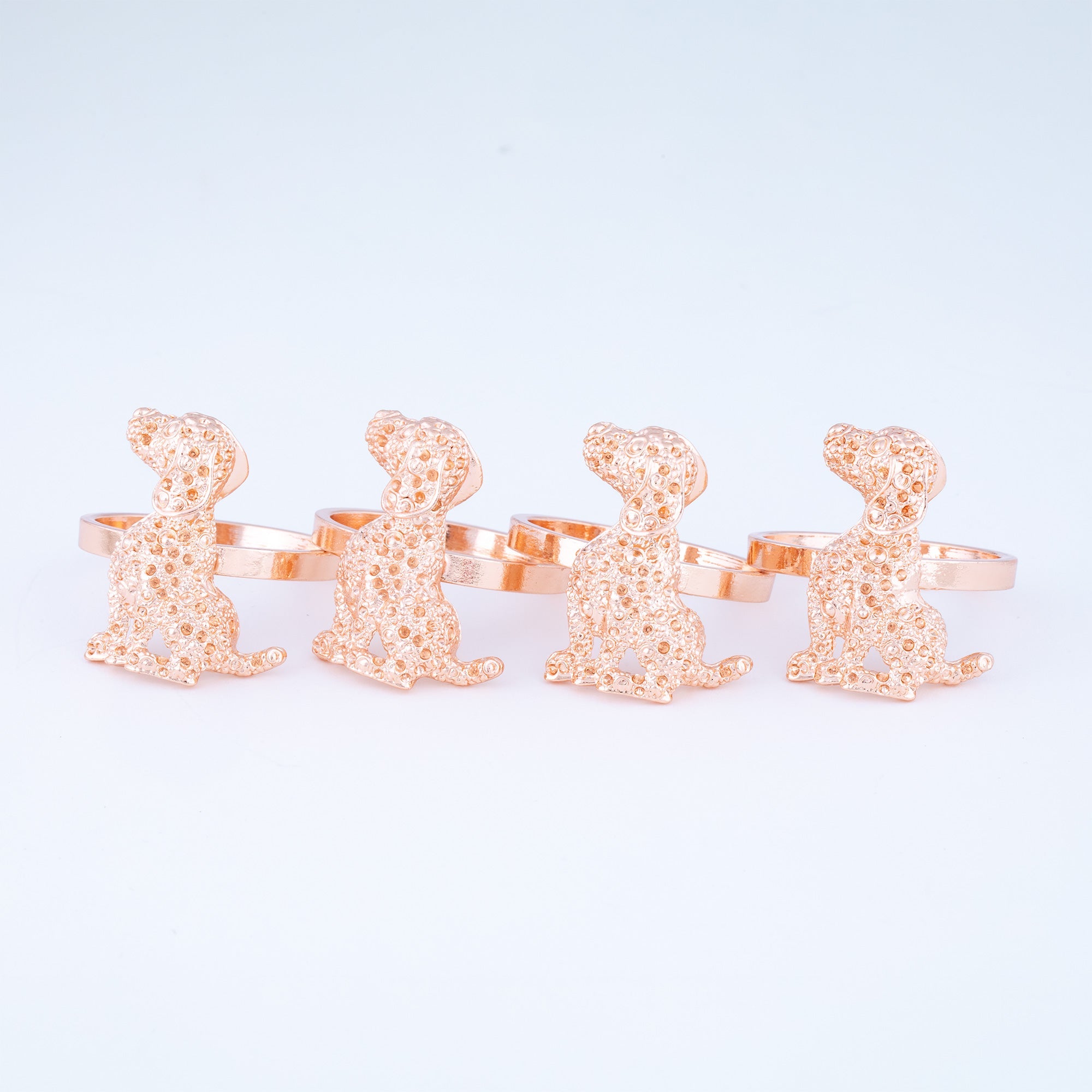 Rose Gold Dog Napkin Holder - Set of 4 - Aaria Tees Aaria Tees
