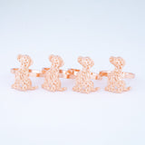 Rose Gold Dog Napkin Holder - Set of 4 - Aaria Tees Aaria Tees