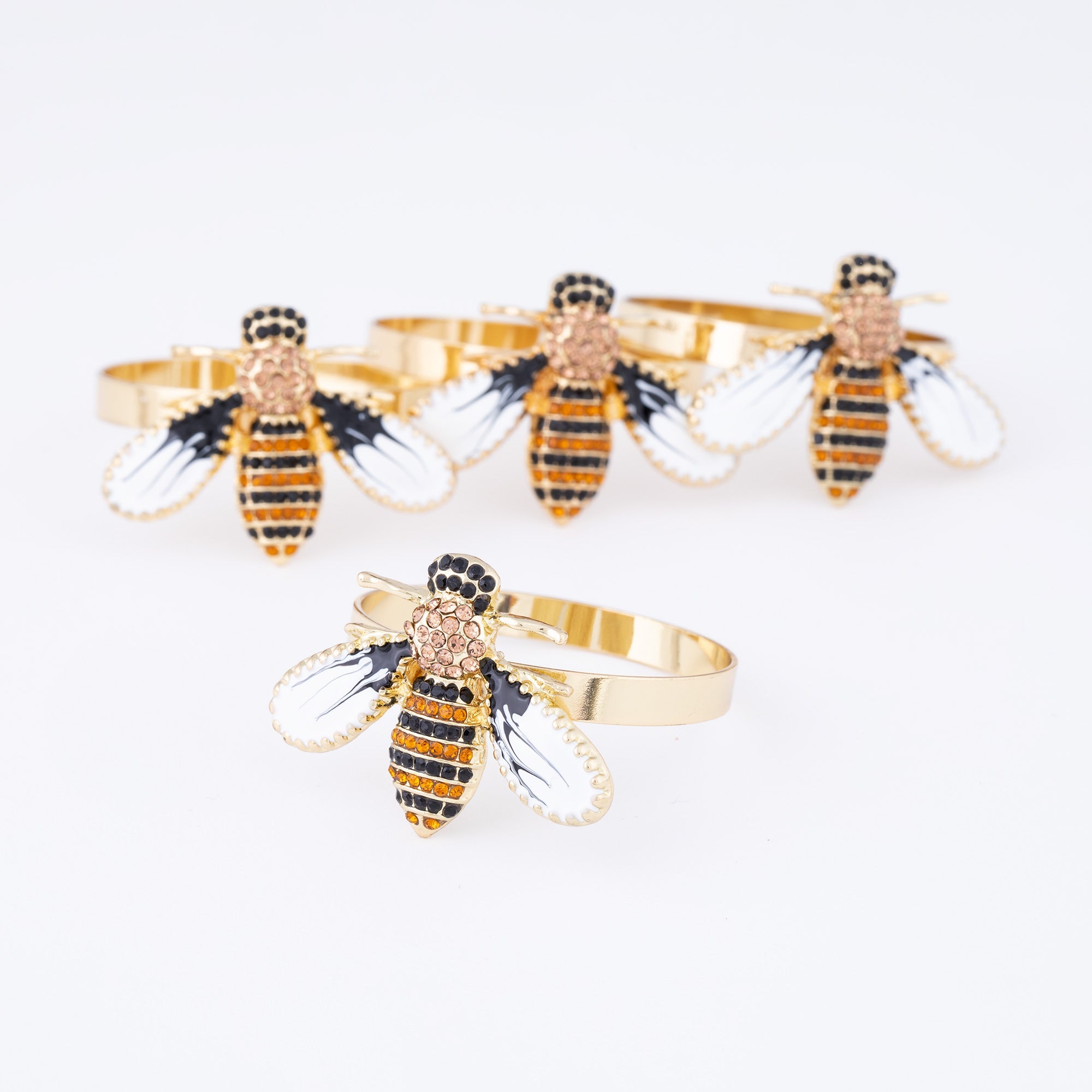 Elegant Bee Napkin Ring - Set of 4 - Aaria Tees Aaria Tees