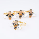 Elegant Bee Napkin Ring - Set of 4 - Aaria Tees Aaria Tees