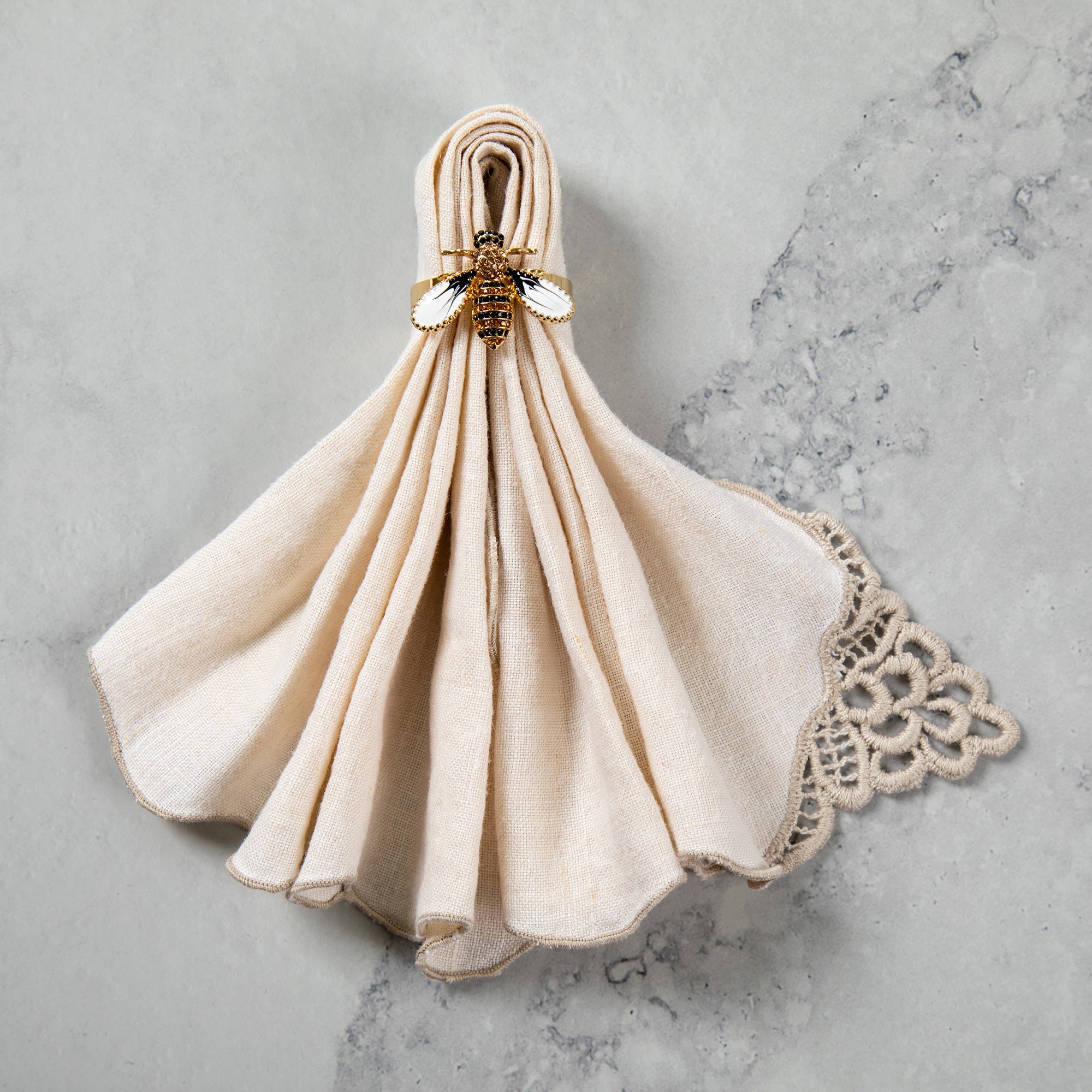 Elegant Bee Napkin Ring - Set of 4 - Aaria Tees Aaria Tees