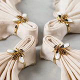 Elegant Bee Napkin Ring - Set of 4 - Aaria Tees Aaria Tees