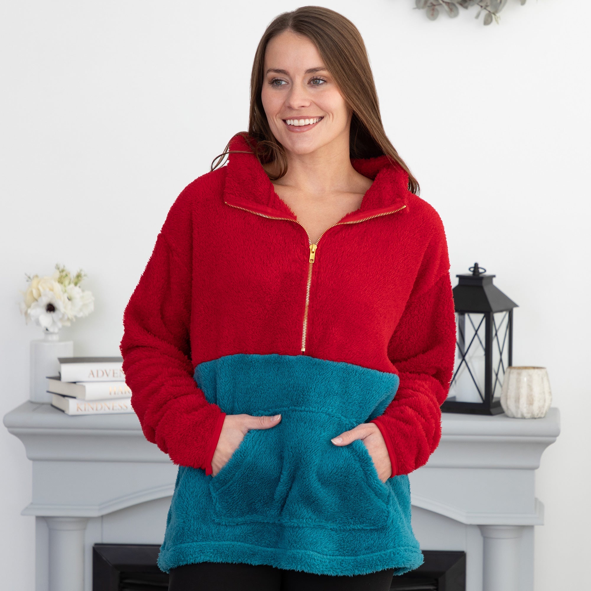 Two Tone Fleece Pullover - Aaria Tees Aaria Tees