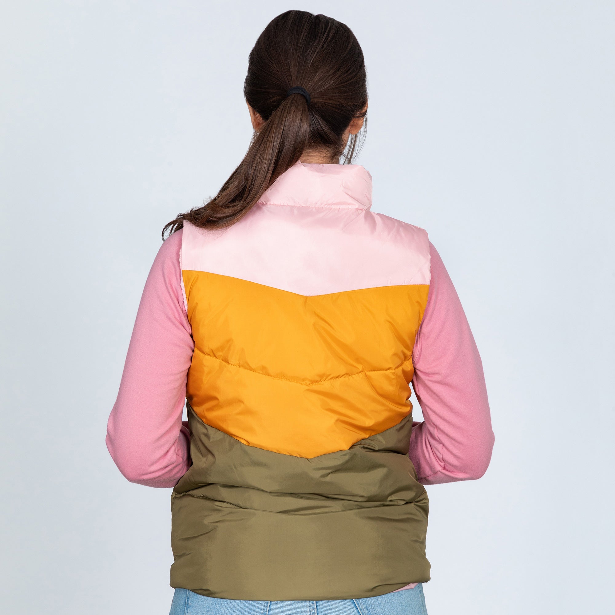 Puffy Chevron Pattern Vest - Aaria Tees Aaria Tees