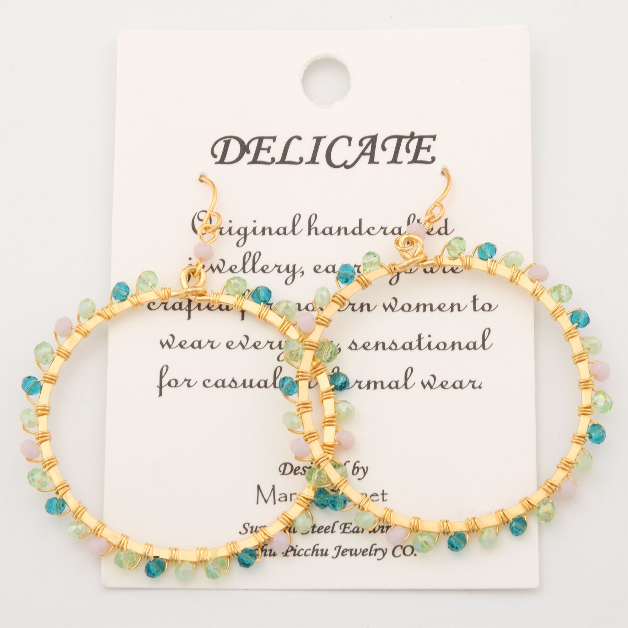 Gold-Plated Bohemian Crystal Earrings - Aaria Tees Aaria Tees
