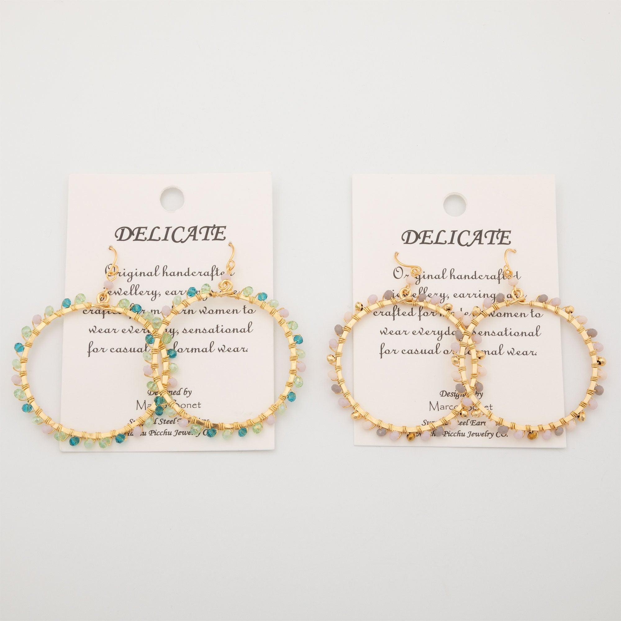 Gold-Plated Bohemian Crystal Earrings - Aaria Tees Aaria Tees