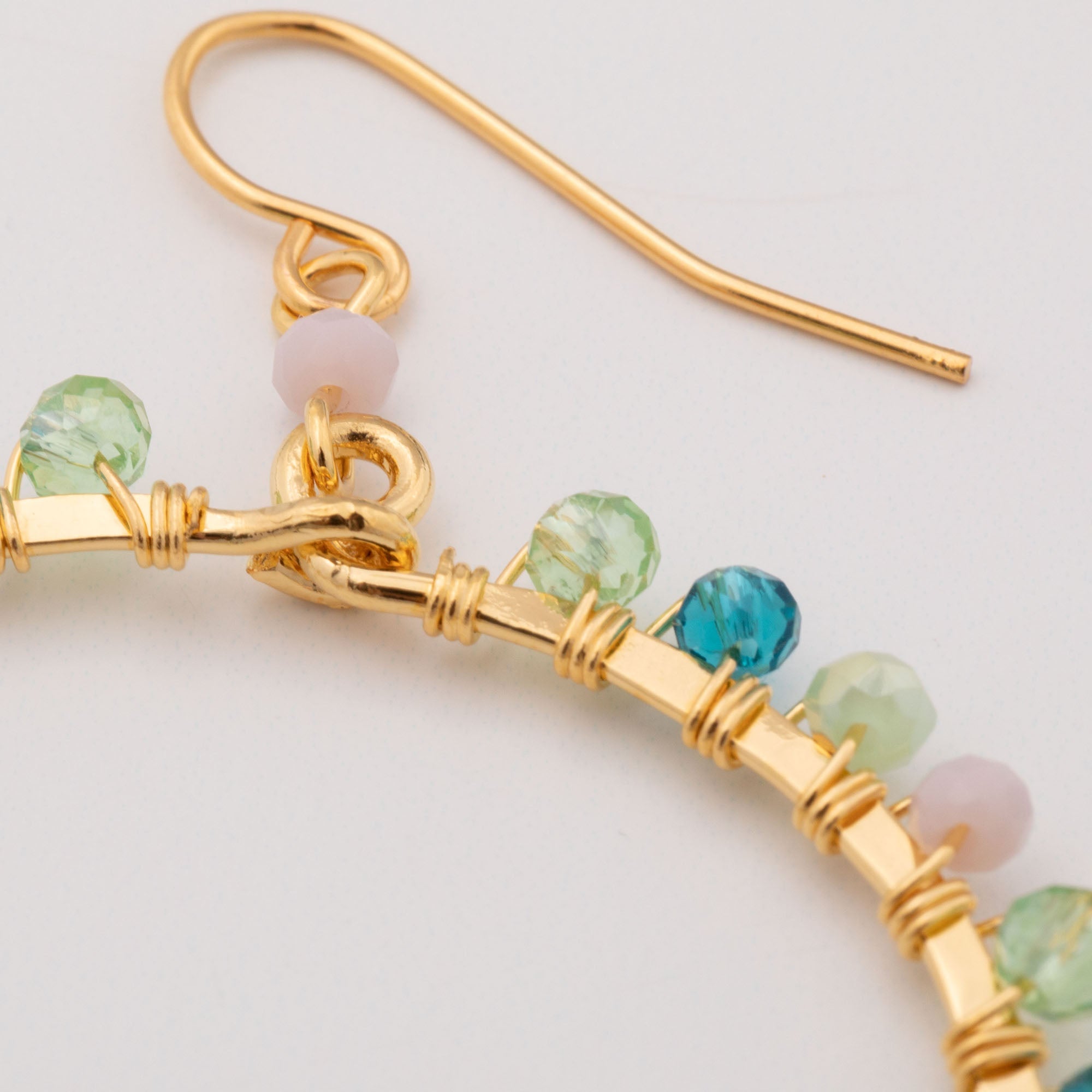 Gold-Plated Bohemian Crystal Earrings - Aaria Tees Aaria Tees