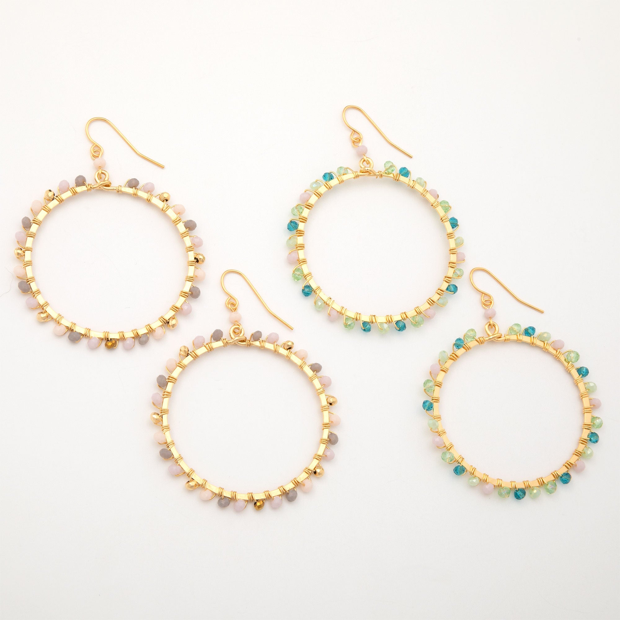 Gold-Plated Bohemian Crystal Earrings - Aaria Tees Aaria Tees