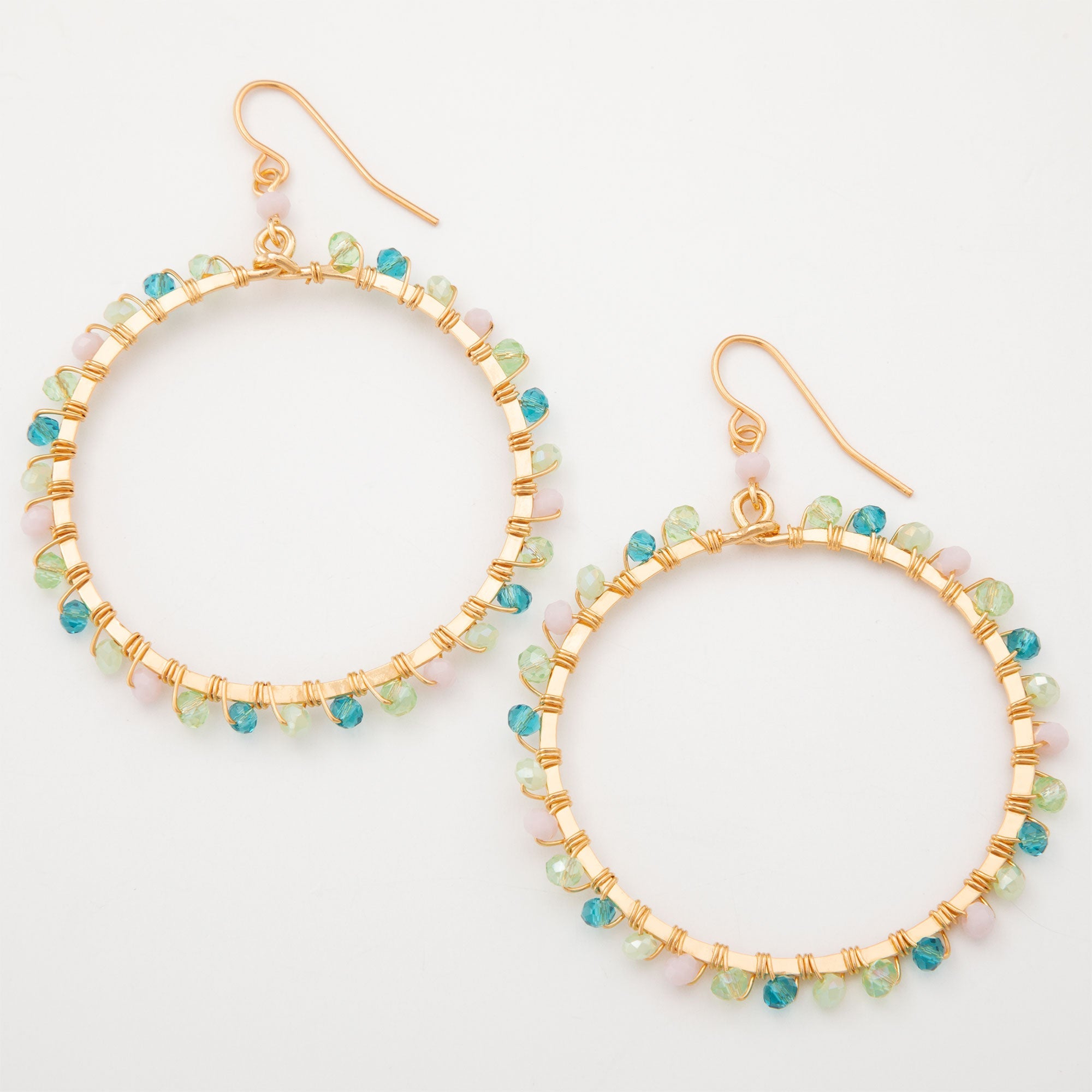Gold-Plated Bohemian Crystal Earrings - Aaria Tees Aaria Tees