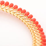 Beaded Gold-Plated Circle Earrings - Aaria Tees Aaria Tees