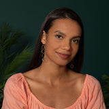 Golden Hammered Circle Fall Earrings - Aaria Tees Aaria Tees