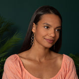 Golden Hammered Circle Fall Earrings - Aaria Tees Aaria Tees
