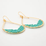 Colorful Golden Hammered Tear Drop Earrings - Aaria Tees Aaria Tees