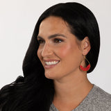 Colorful Golden Hammered Tear Drop Earrings - Aaria Tees Aaria Tees