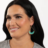 Colorful Golden Hammered Tear Drop Earrings - Aaria Tees Aaria Tees