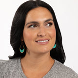 Colorful Golden Hammered Tear Drop Earrings - Aaria Tees Aaria Tees