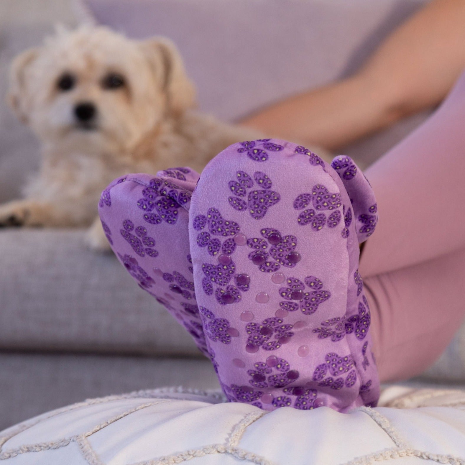 Super Cozy&trade; Leopard Paw Slippers With Large Bow - Aaria Tees Aaria Tees